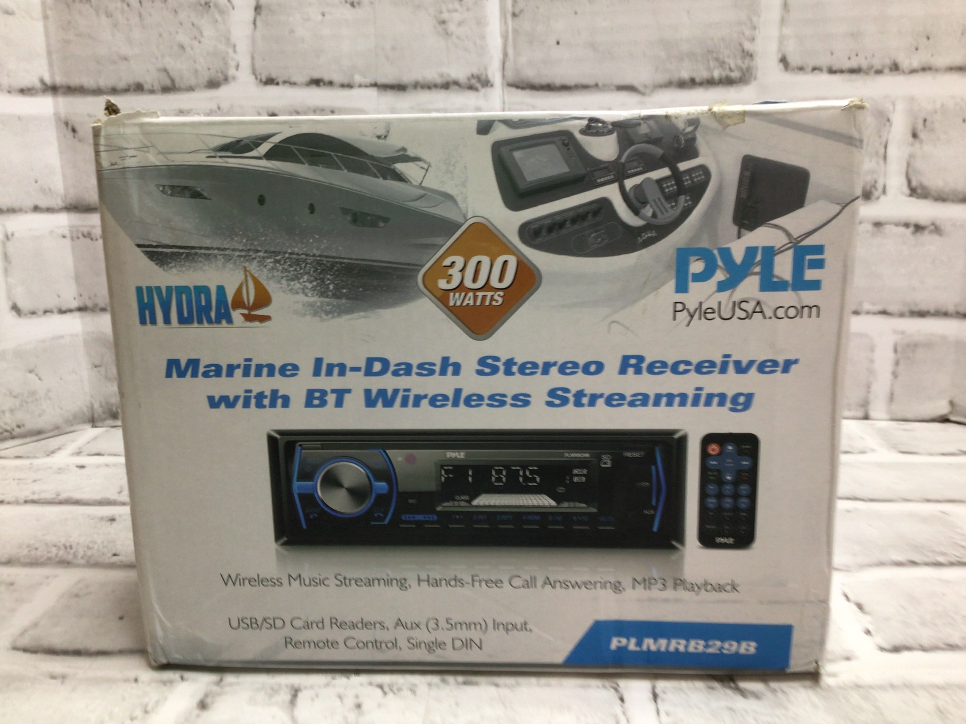 New Open Box Pyle Marine Audio PLMRB29B In Dash Stereo Receiver with BlueTooth (8080358080750)